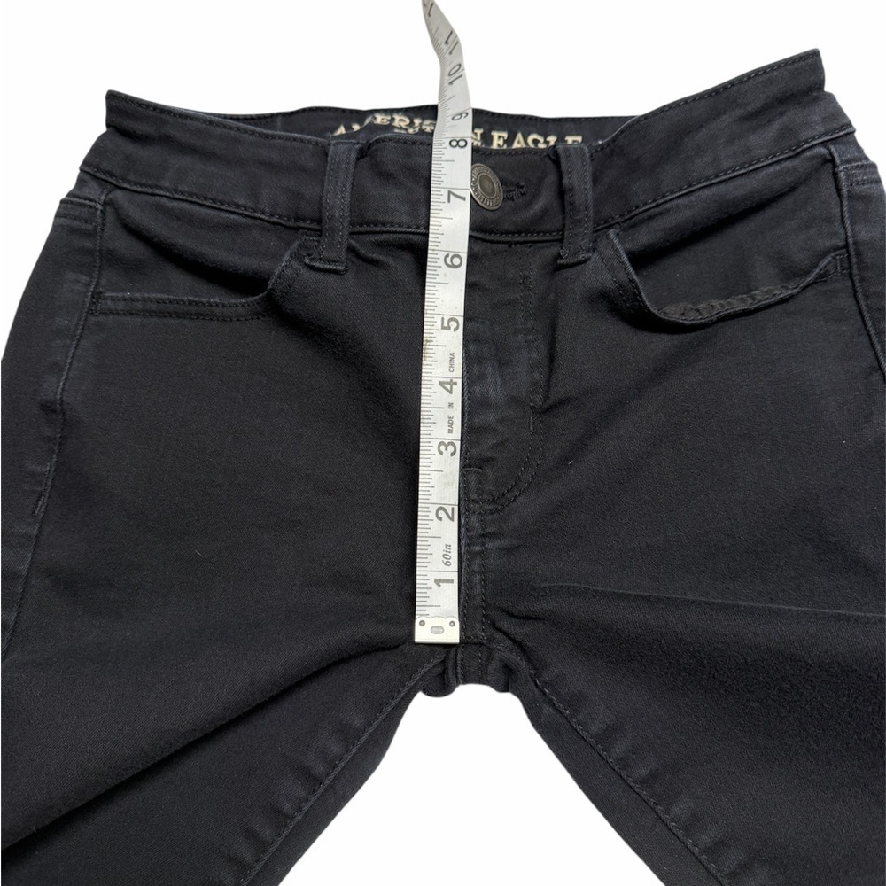American Eagle Size 2 Black Women’s Skinny Super Super Stretch Jegging - Picture 5 of 9